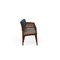Lesro Lenox Wood 4 Seat Tandem Seating Wood Frame, Walnut, RS Night Sky Back, MD Farro Seat LW4103 - alternate 2